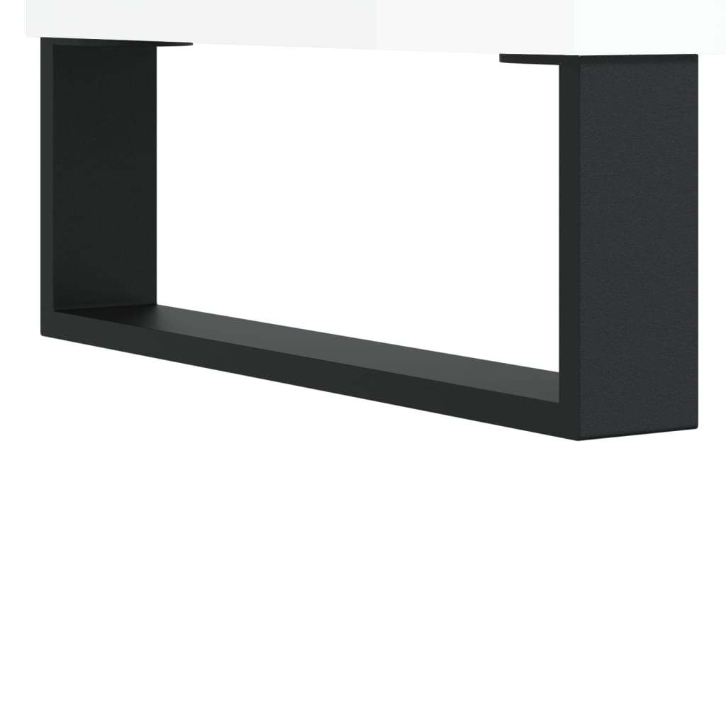 vidaXL Mobile Porta TV Bianco Lucido 80x36x50 cm in Legno Multistrato