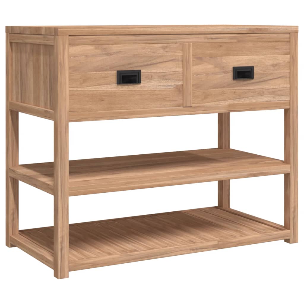 vidaXL Mobile da Bagno 90x45x75 cm in Legno Massello di Teak