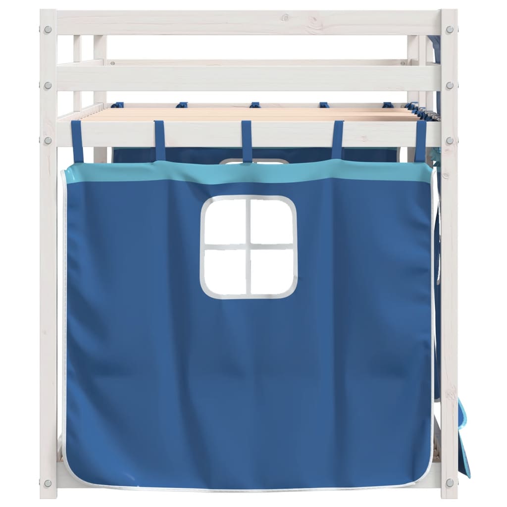 vidaXL Letto a Castello senza Materasso Blu 90x200cm Massello Pino