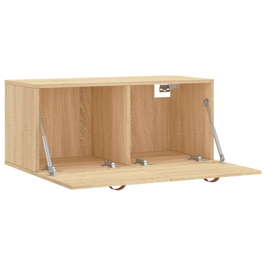 vidaXL Mobile a Parete Rovere Sonoma 80x36,5x35 cm Legno Multistrato