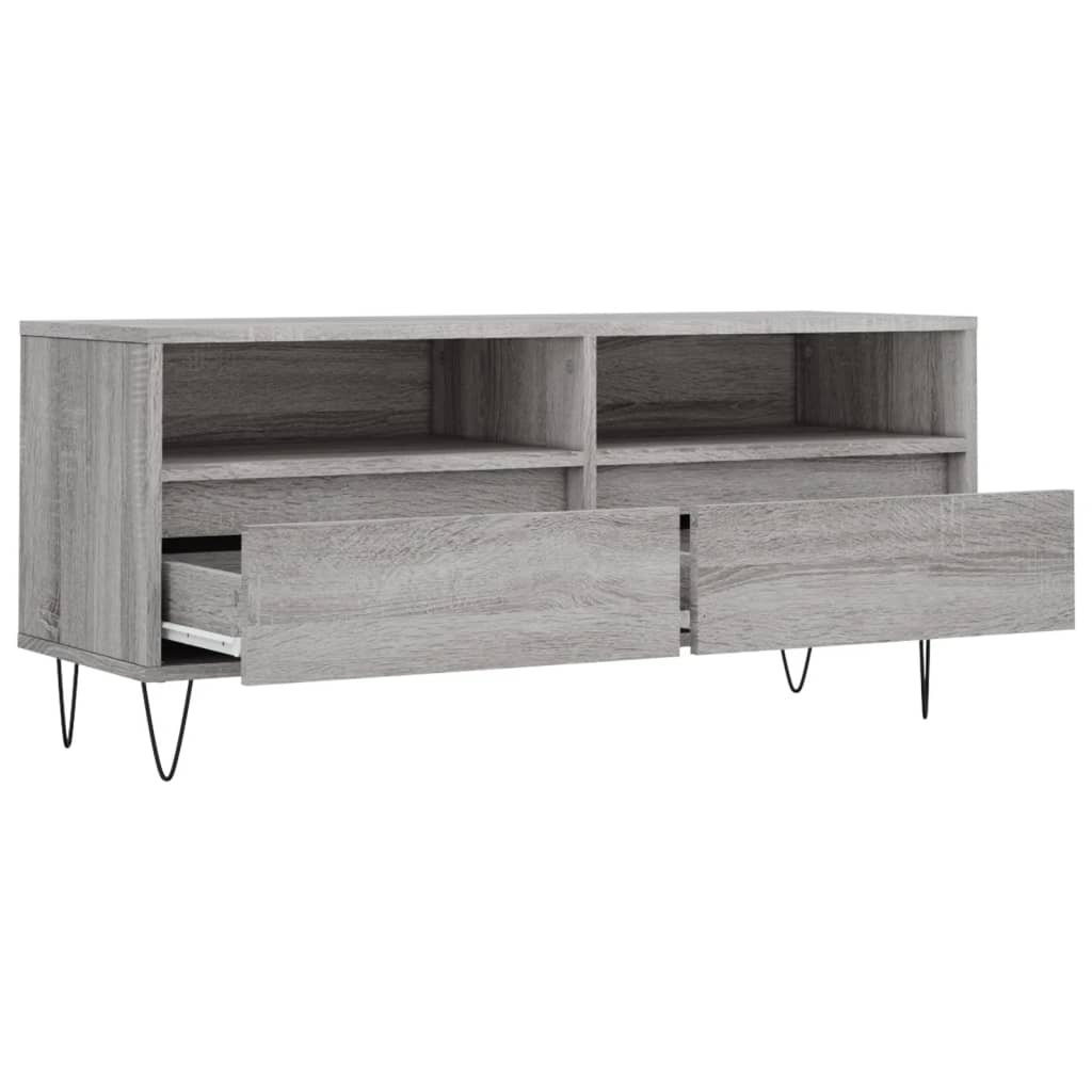 vidaXL Mobile Porta TV Grigio Sonoma 100x34,5x44,5cm Legno Multistrato