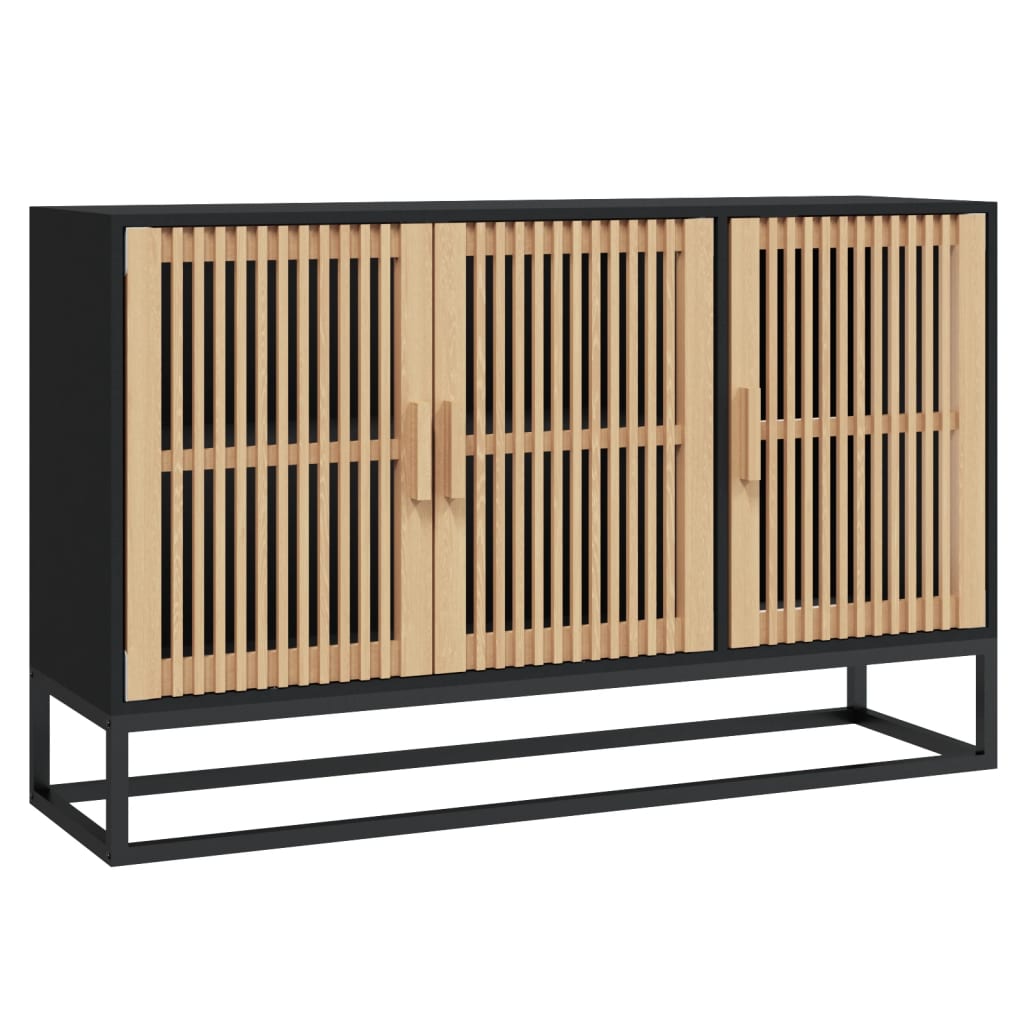 vidaXL Credenza Nera 105x30x65 cm in Legno Multistrato