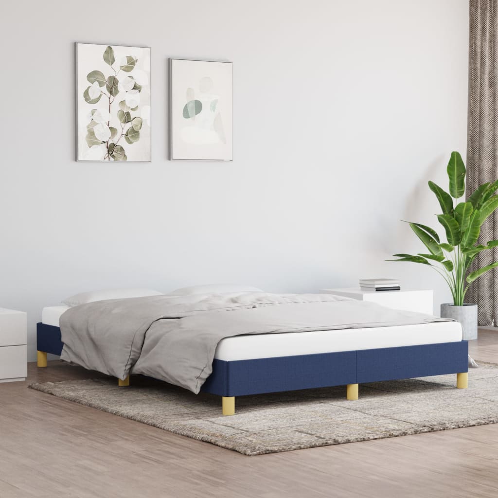 vidaXL Giroletto senza Materasso Blu 140x190 cm in Tessuto