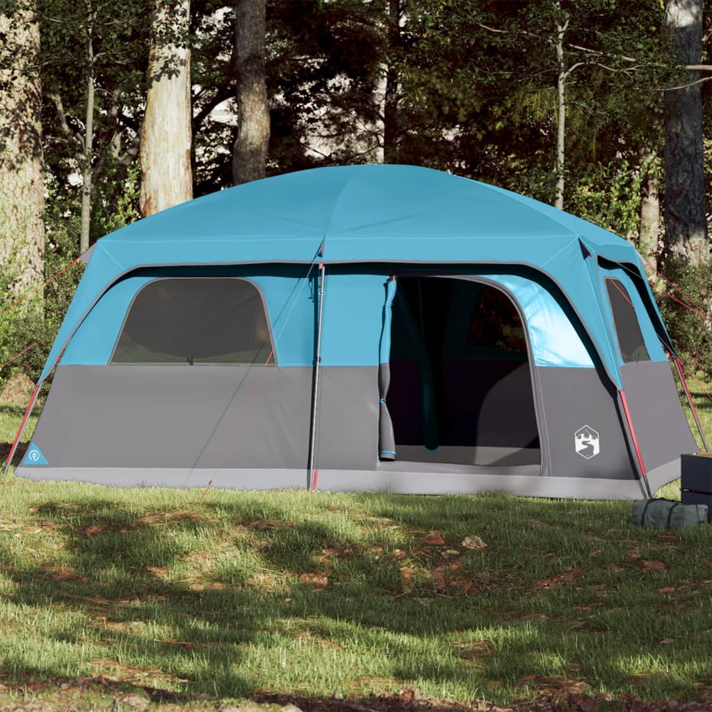 vidaXL Tenda Familiare Cabina per 10 Persone Blu Impermeabile