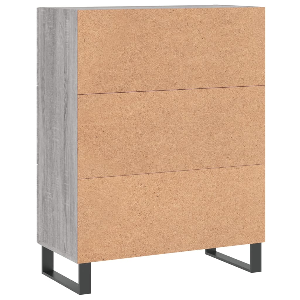 vidaXL Credenza Grigio Sonoma 69,5x34x90 cm in Legno Multistrato