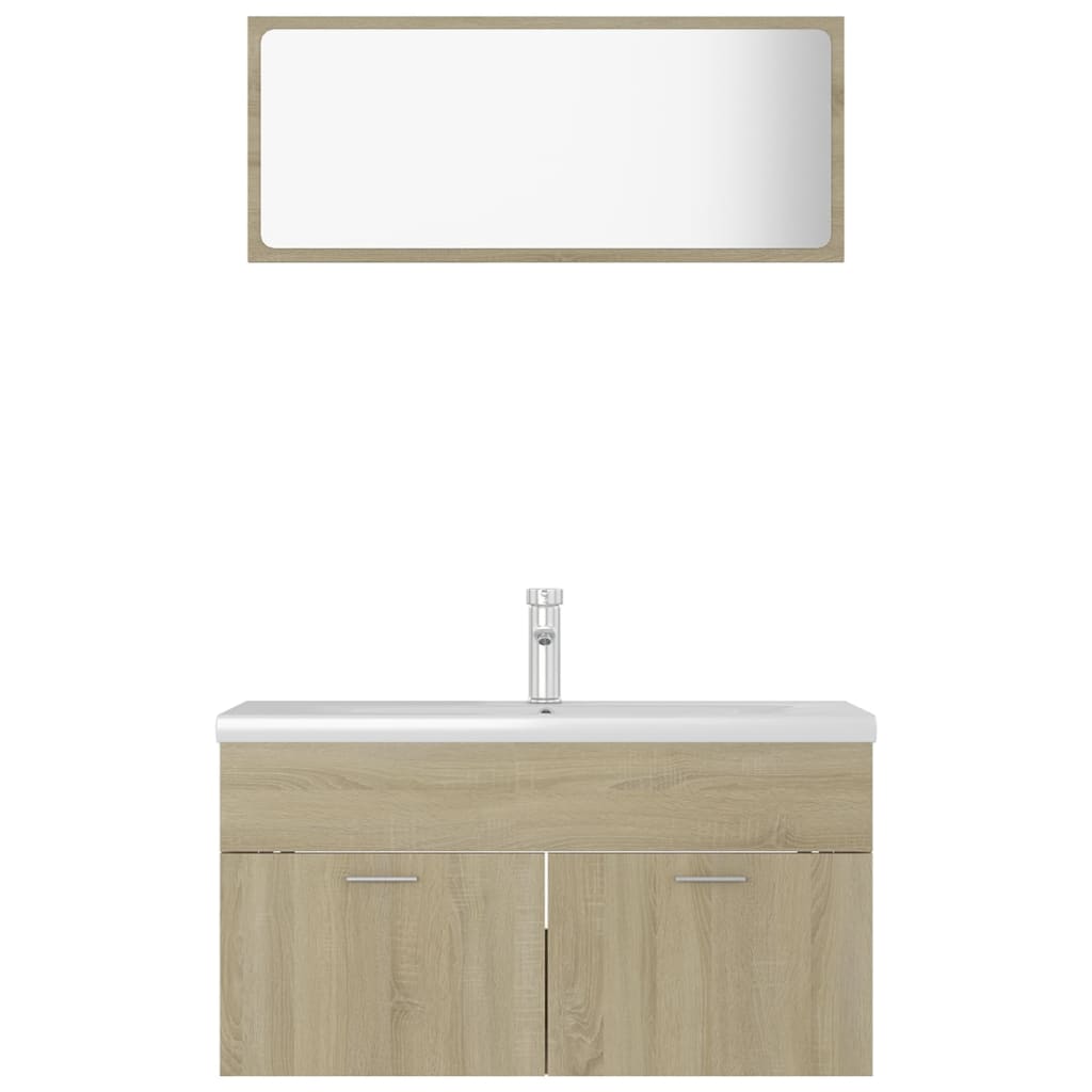 vidaXL Set Mobili da Bagno Rovere Sonoma in Truciolato