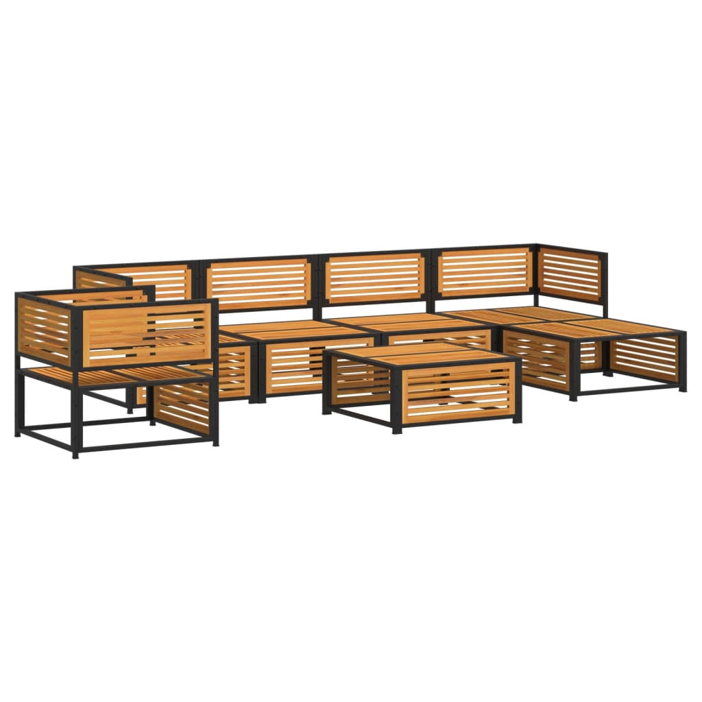 vidaXL Set Divano da Giardino 7 pz con Cuscini Legno Massello Acacia