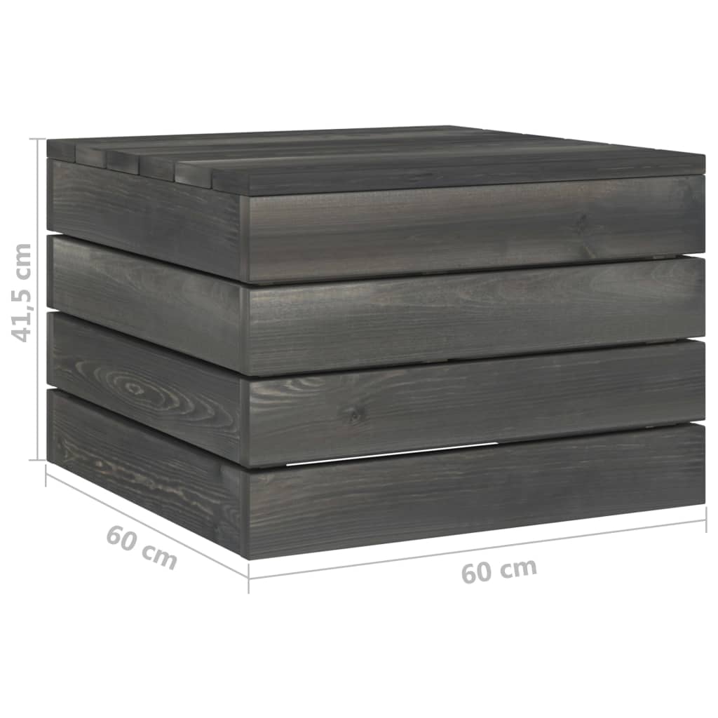 vidaXL Set Divani da Giardino su Pallet 8 pz Legno Pino Grigio Scuro