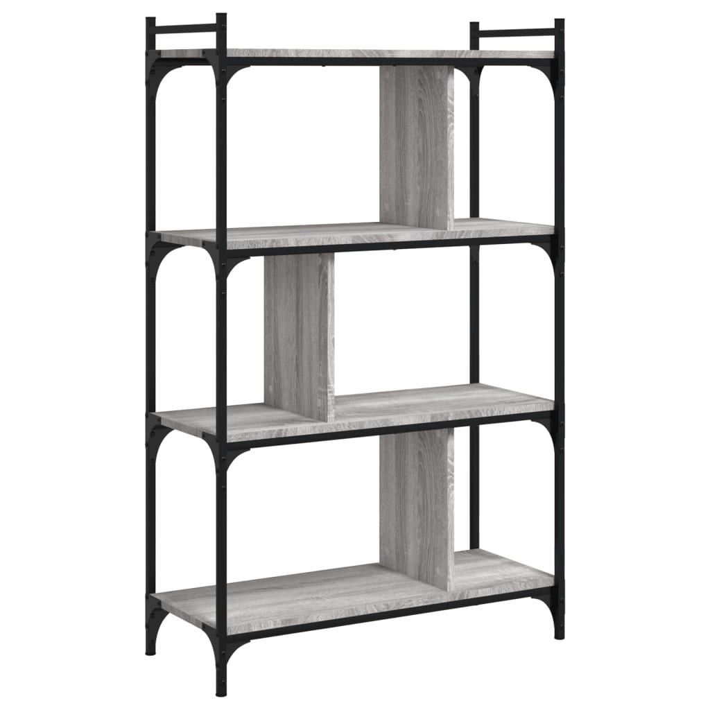 vidaXL Libreria Grigio Sonoma 4 Ripiani 76x32x123 cm Legno Multistrato