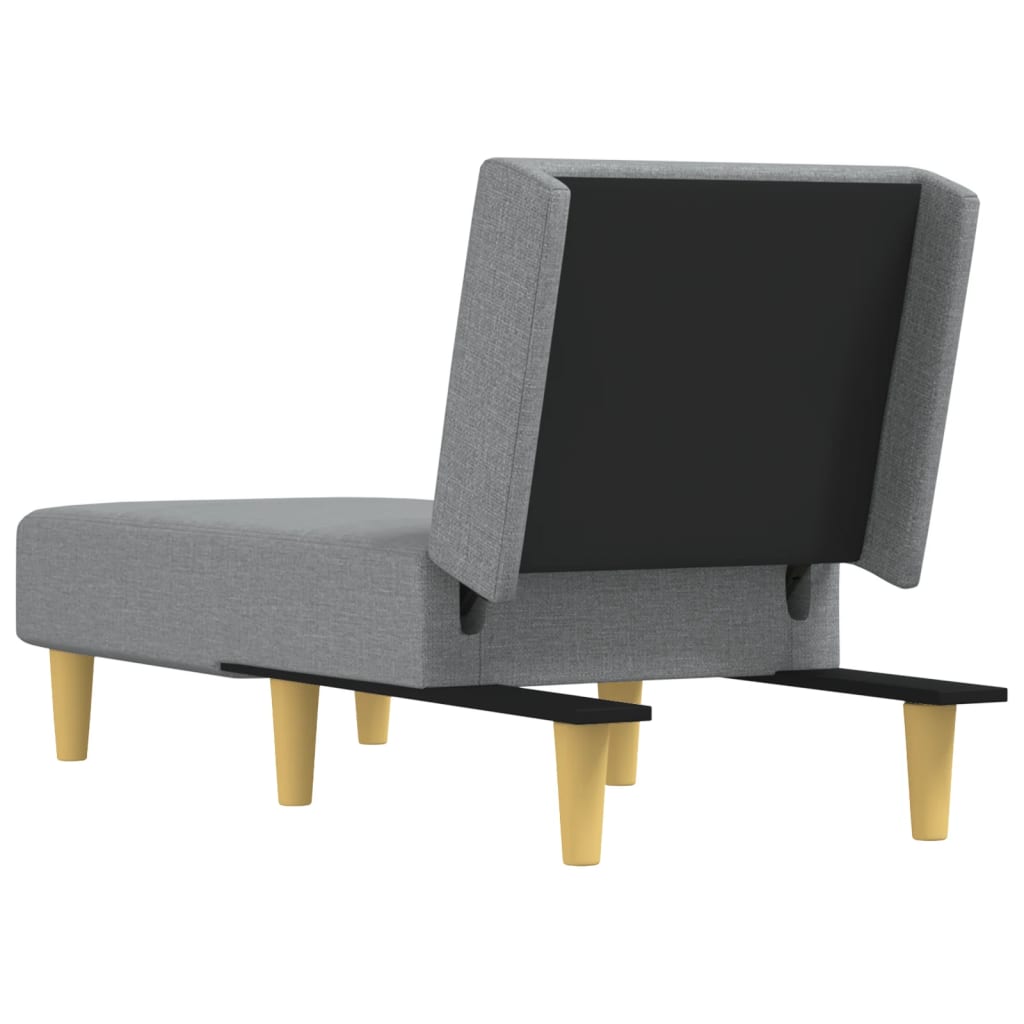 vidaXL Chaise Longue in Tessuto Grigio Chiaro