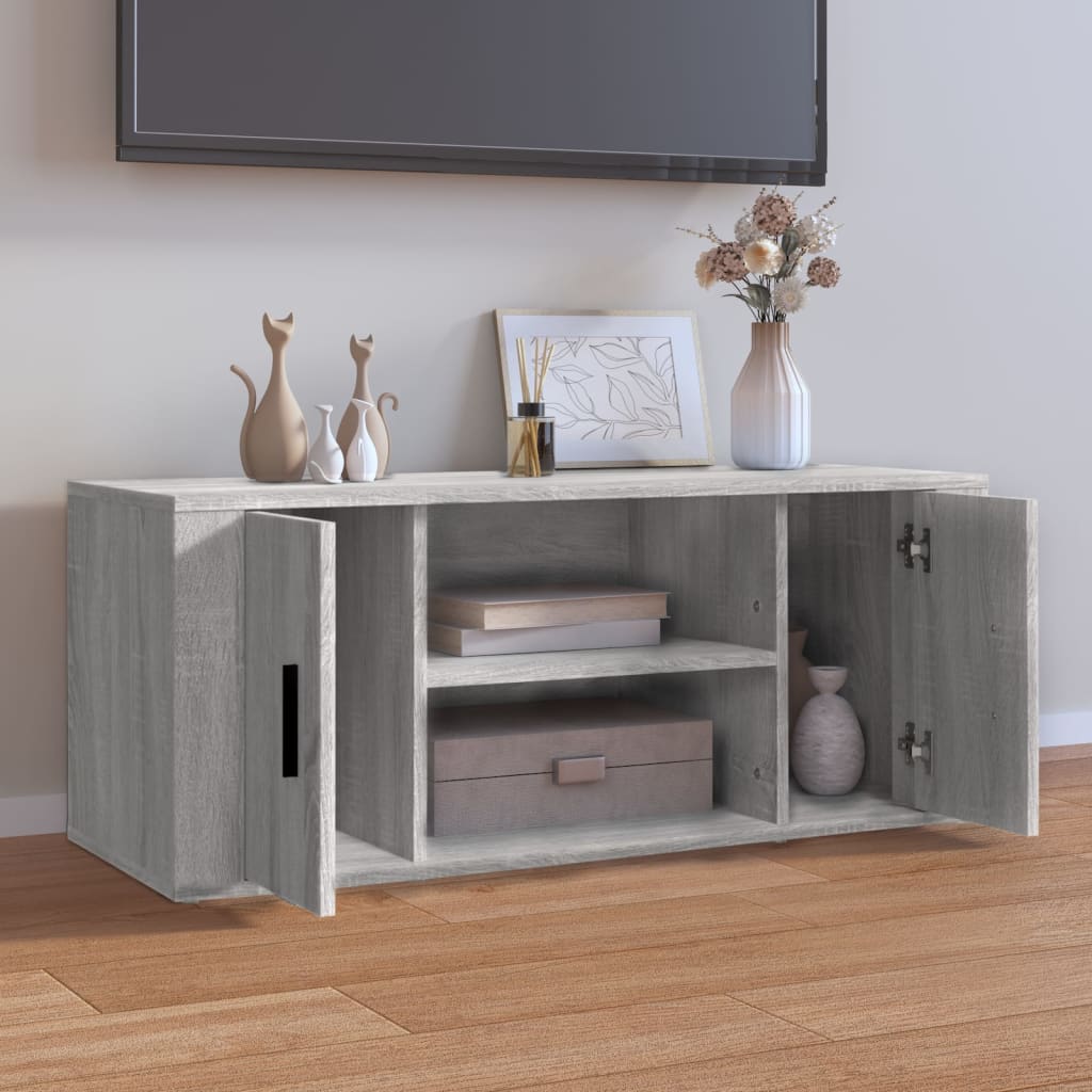 vidaXL Mobile TV Grigio Sonoma 100x35x40 cm in Legno Multistrato