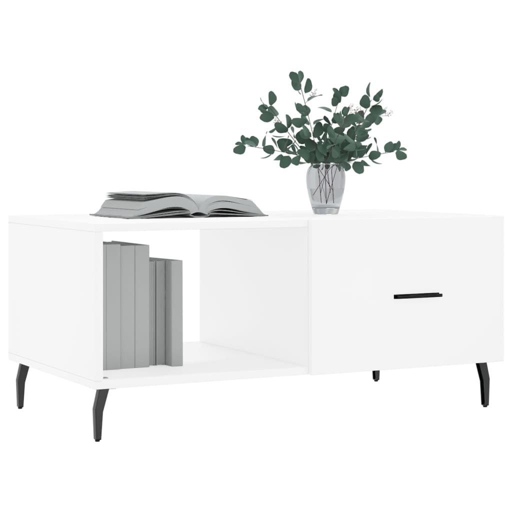 vidaXL Tavolino da Salotto Bianco 90x50x40 cm in Legno Multistrato