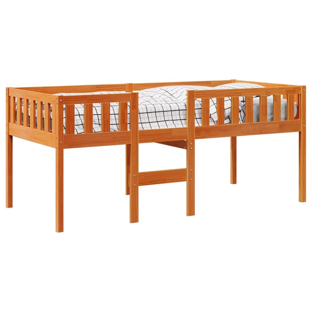 vidaXL Letto Bambini senza Materasso Marrone Cera 75x190 cm Legno Pino