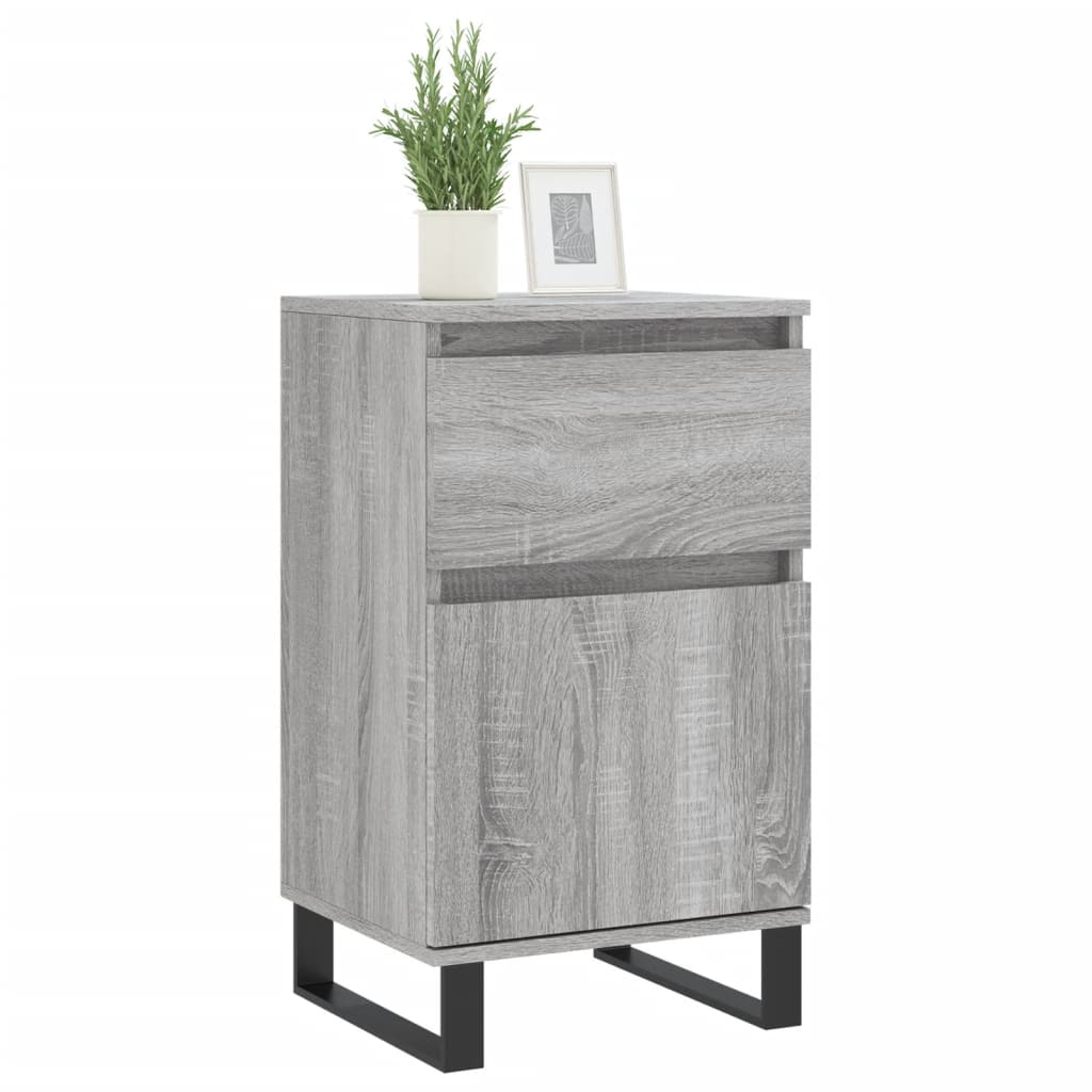 vidaXL Credenze 2 pz Grigio Sonoma 40x35x70 cm in Legno Multistrato