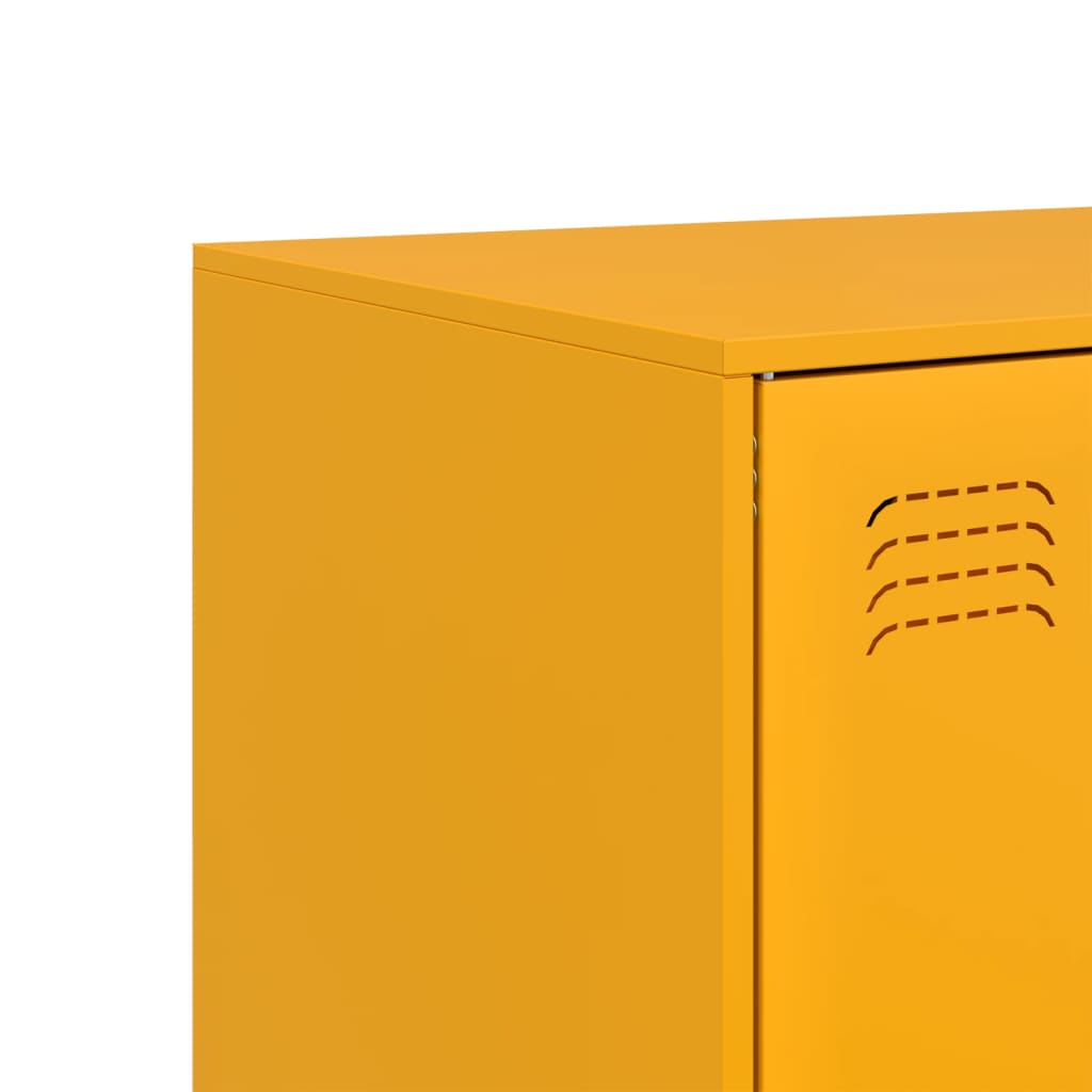 vidaXL Credenza Giallo Senape 67x39x95 cm in Acciaio