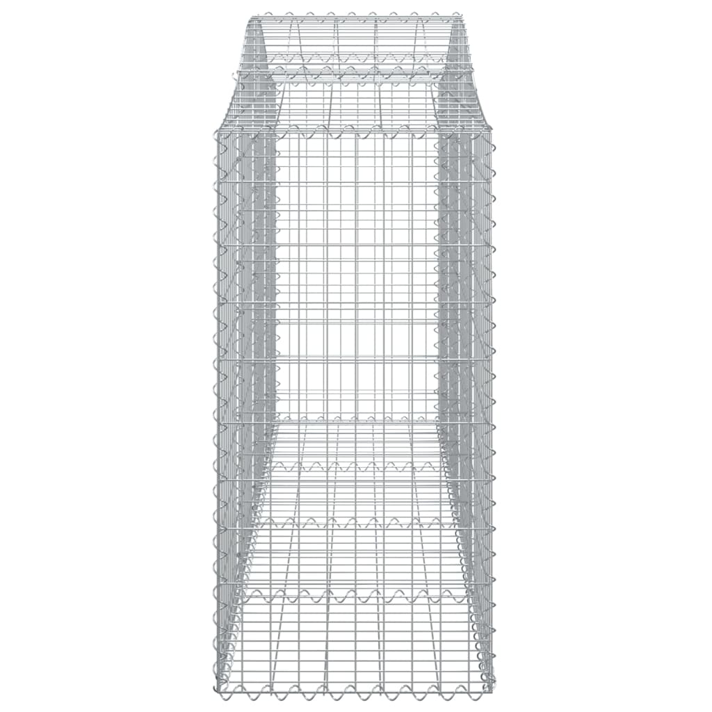 vidaXL Cesti Gabbioni ad Arco 13 pz 200x50x120/140 cm Ferro Zincato