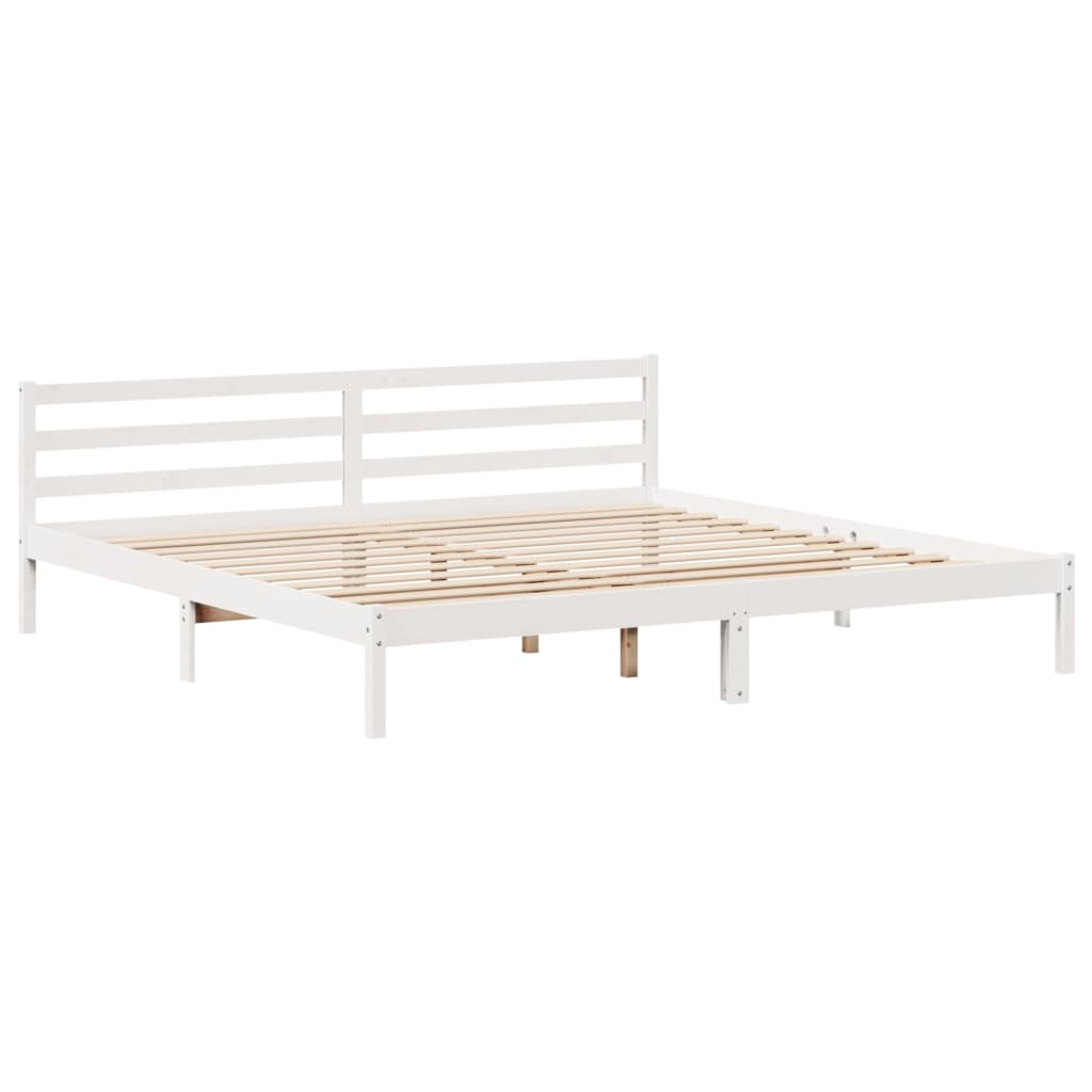 vidaXL Letto senza Materasso Bianco 180x200 cm Legno Massello di Pino