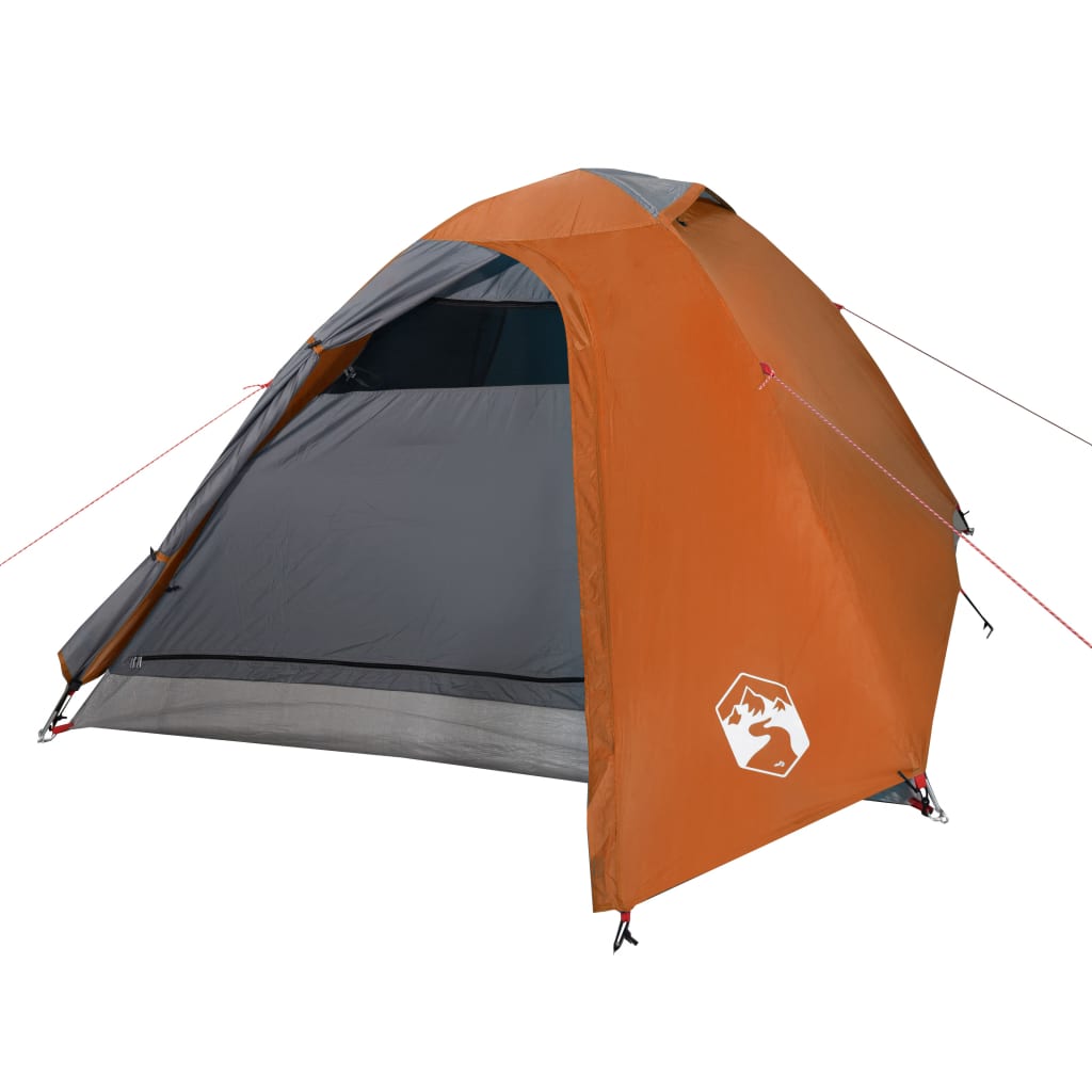 vidaXL Tenda da Campeggio a Cupola 3 Persone Arancione Impermeabile