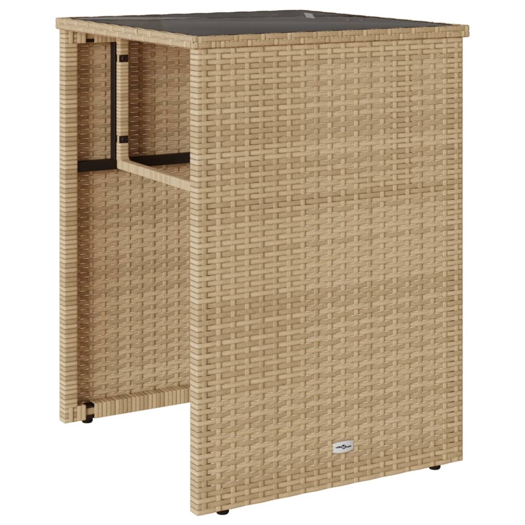 vidaXL Set da Bistrò 3 pz con Cuscini Beige in Polyrattan