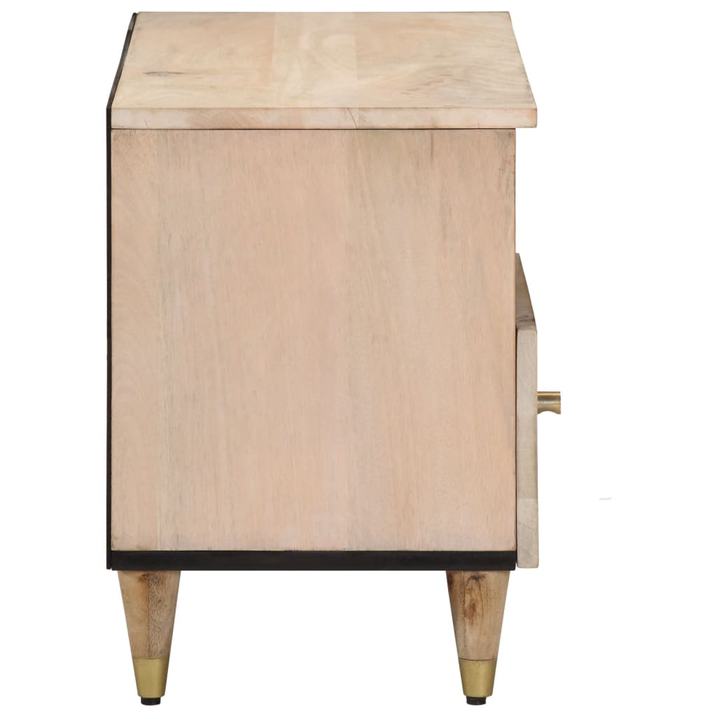 vidaXL Mobile Porta TV 80x33x46 cm in Legno Massello di Mango