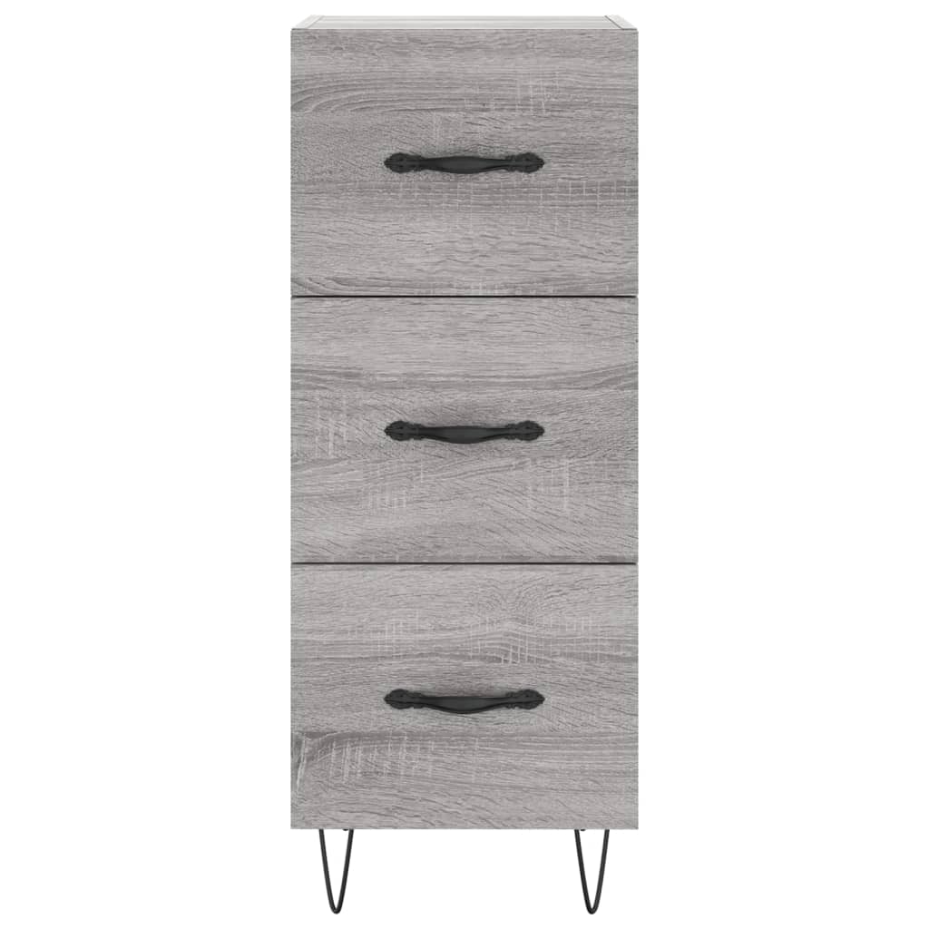 vidaXL Credenza Grigio Sonoma 34,5x34x90 cm in Legno Multistrato