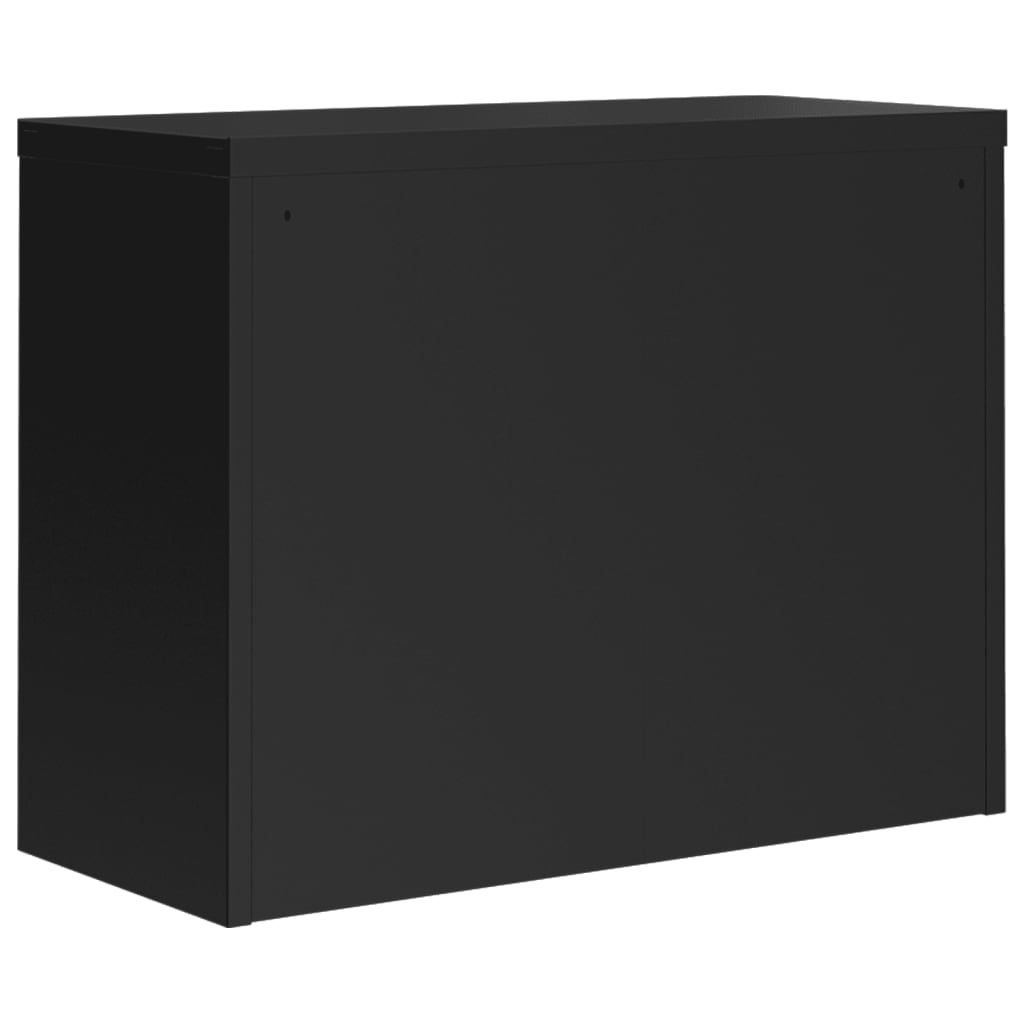 vidaXL Armadio Classificatore Nero 90x40x110 cm in Acciaio