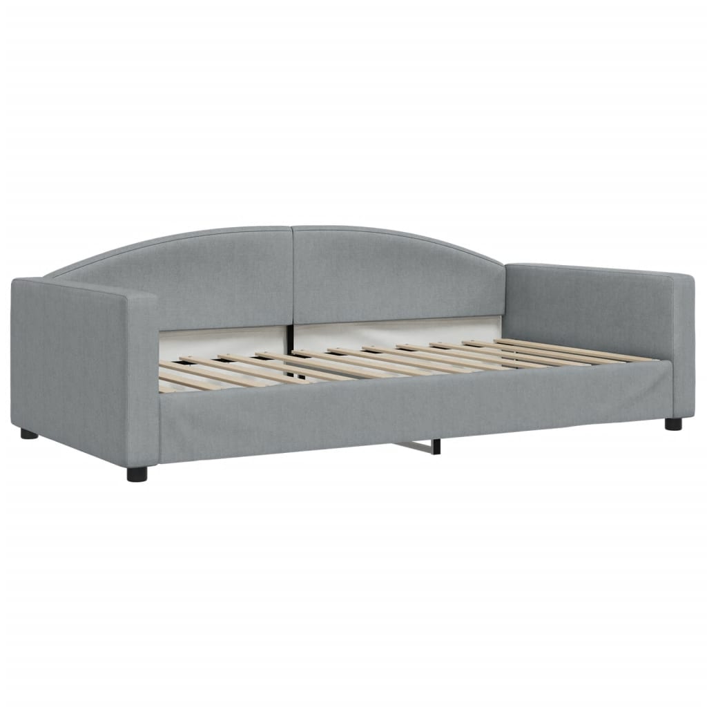 vidaXL Divano Letto Estraibile Materassi Grigio Chiaro 100x200 Tessuto