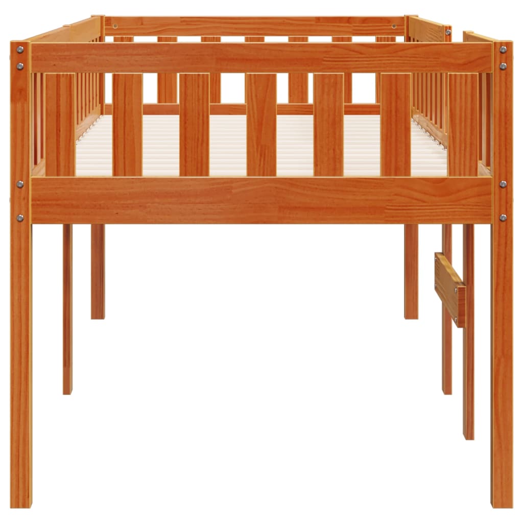 vidaXL Letto Bambini senza Materasso Marrone Cera 75x190 cm Legno Pino