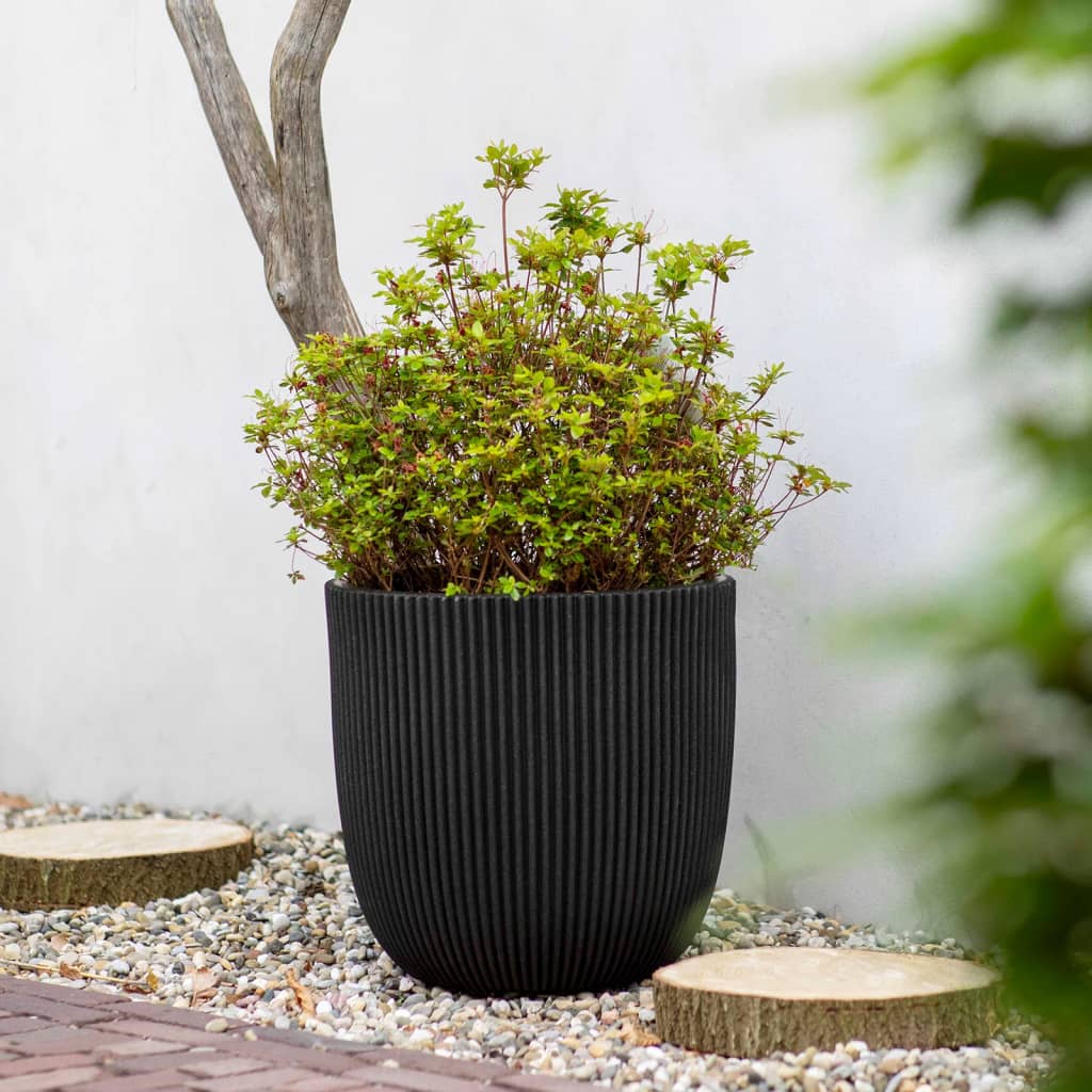 Capi Vaso Groove 35x34 cm Nero