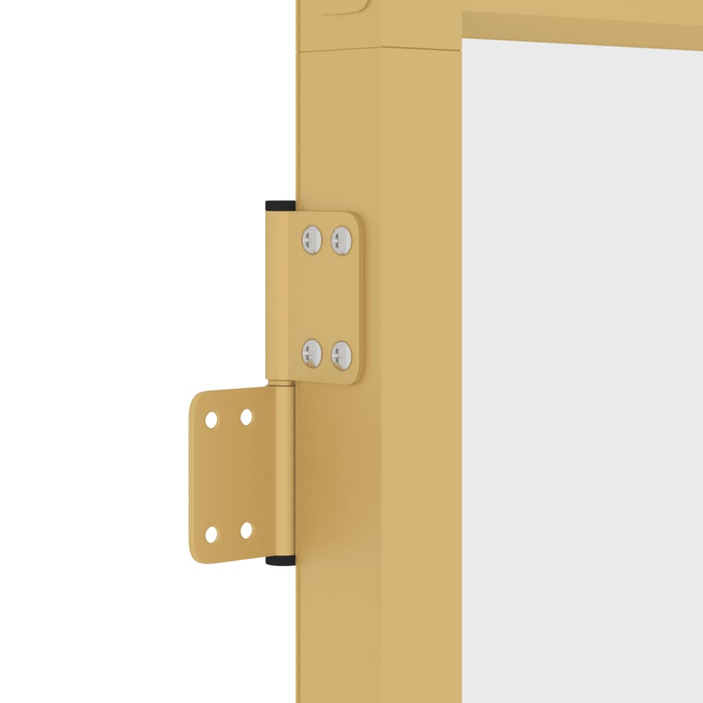 vidaXL Porta Interni Sottile Oro 102,5x201,5 Vetro Temperato Alluminio