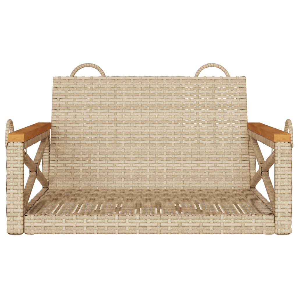 vidaXL Panchina a Dondolo Beige 63x62x40 cm in Polyrattan