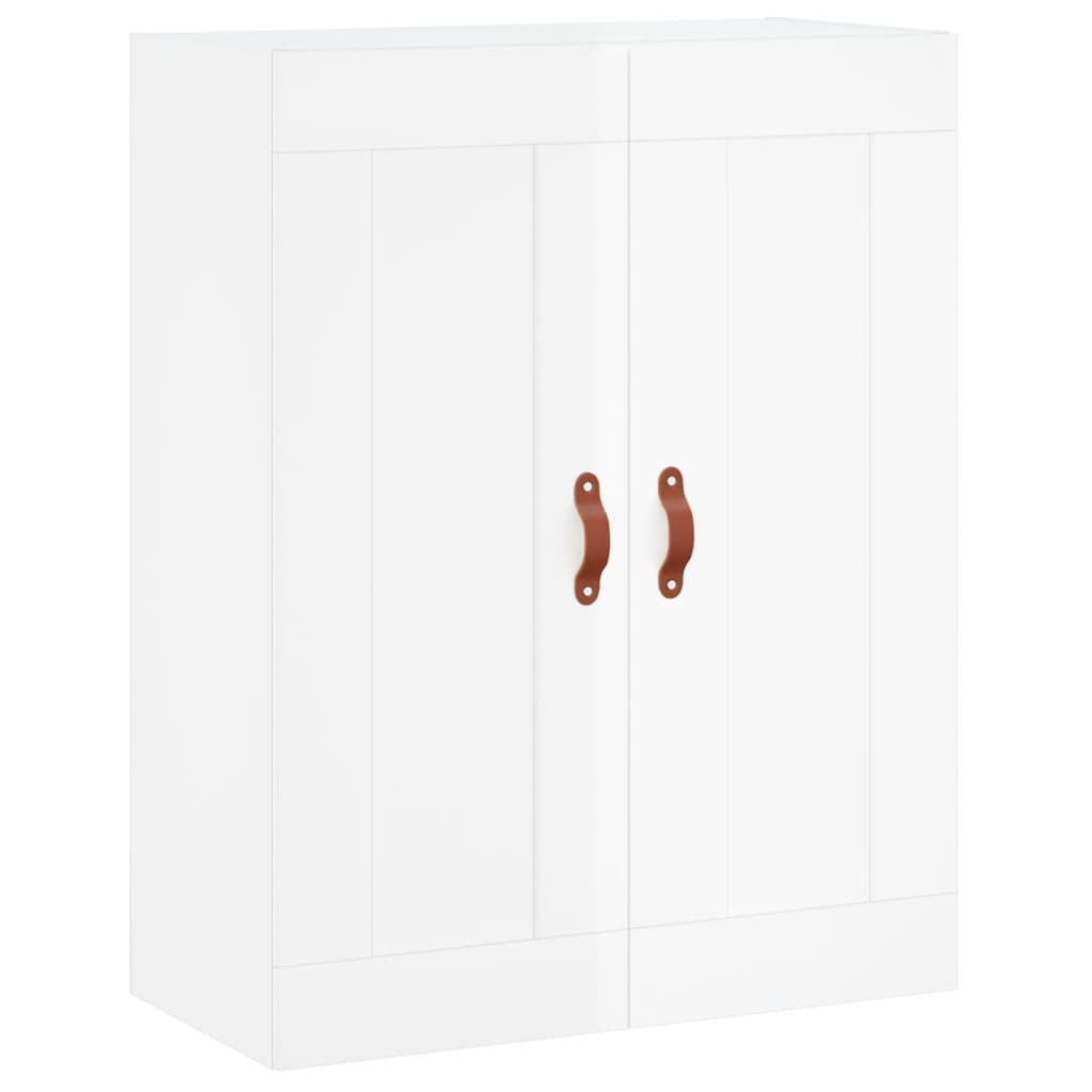 vidaXL Credenza Bianco Lucido 69,5x34x180 cm in Legno Multistrato