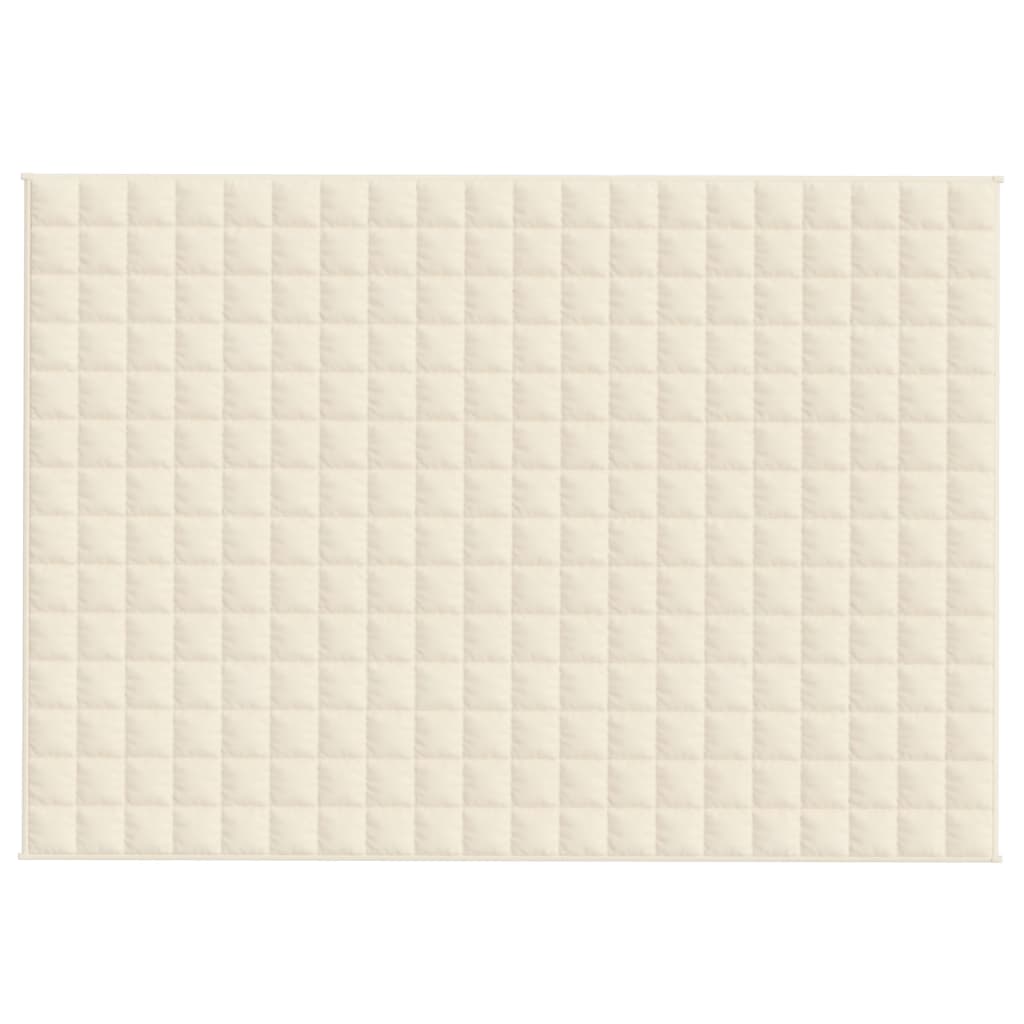 vidaXL Coperta Ponderata Crema Chiaro 137x200 cm 6 kg Tessuto