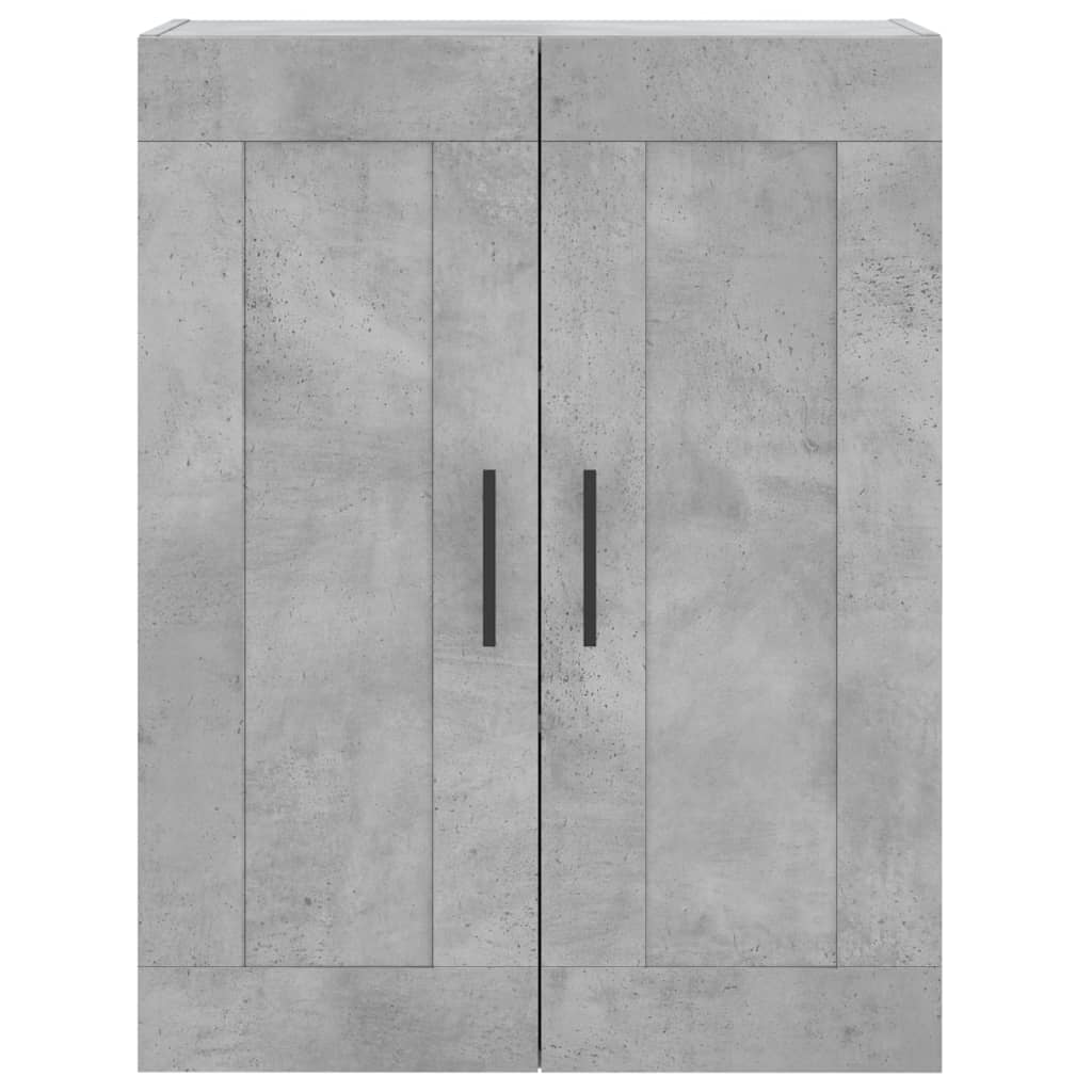 vidaXL Credenza Grigio Cemento 69,5x34x180 cm in Legno Multistrato