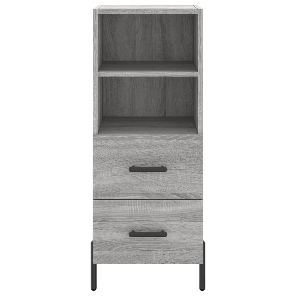 vidaXL Credenza Grigio Sonoma 34,5x34x180 cm in Legno Multistrato