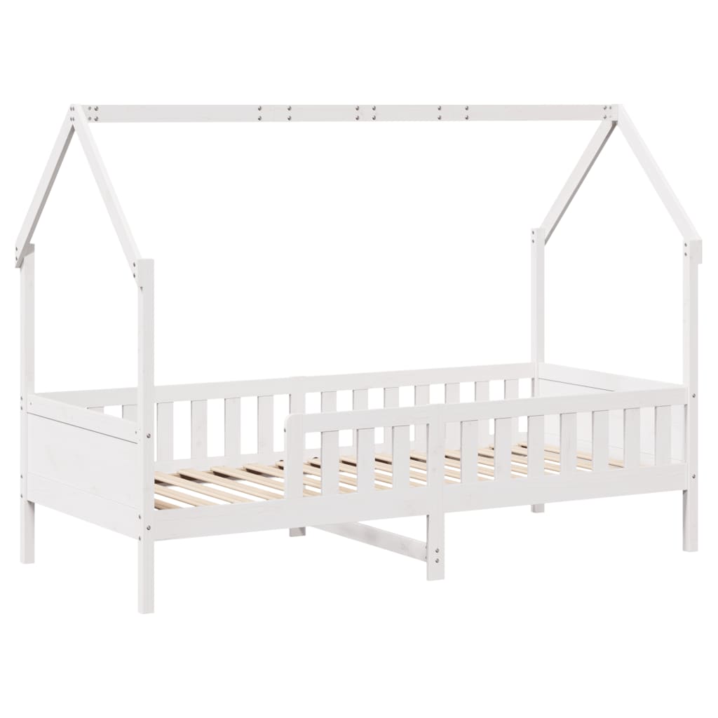 vidaXL Giroletto Casetta Bambini Bianco 80x200 cm Legno Massello Pino