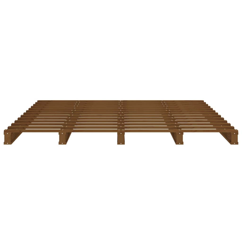 vidaXL Giroletto ambra 150x200 cm in Legno Massello di Pino King