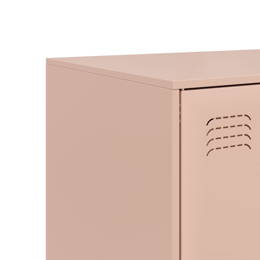 vidaXL Credenza Rosa 67x39x95 cm in Acciaio