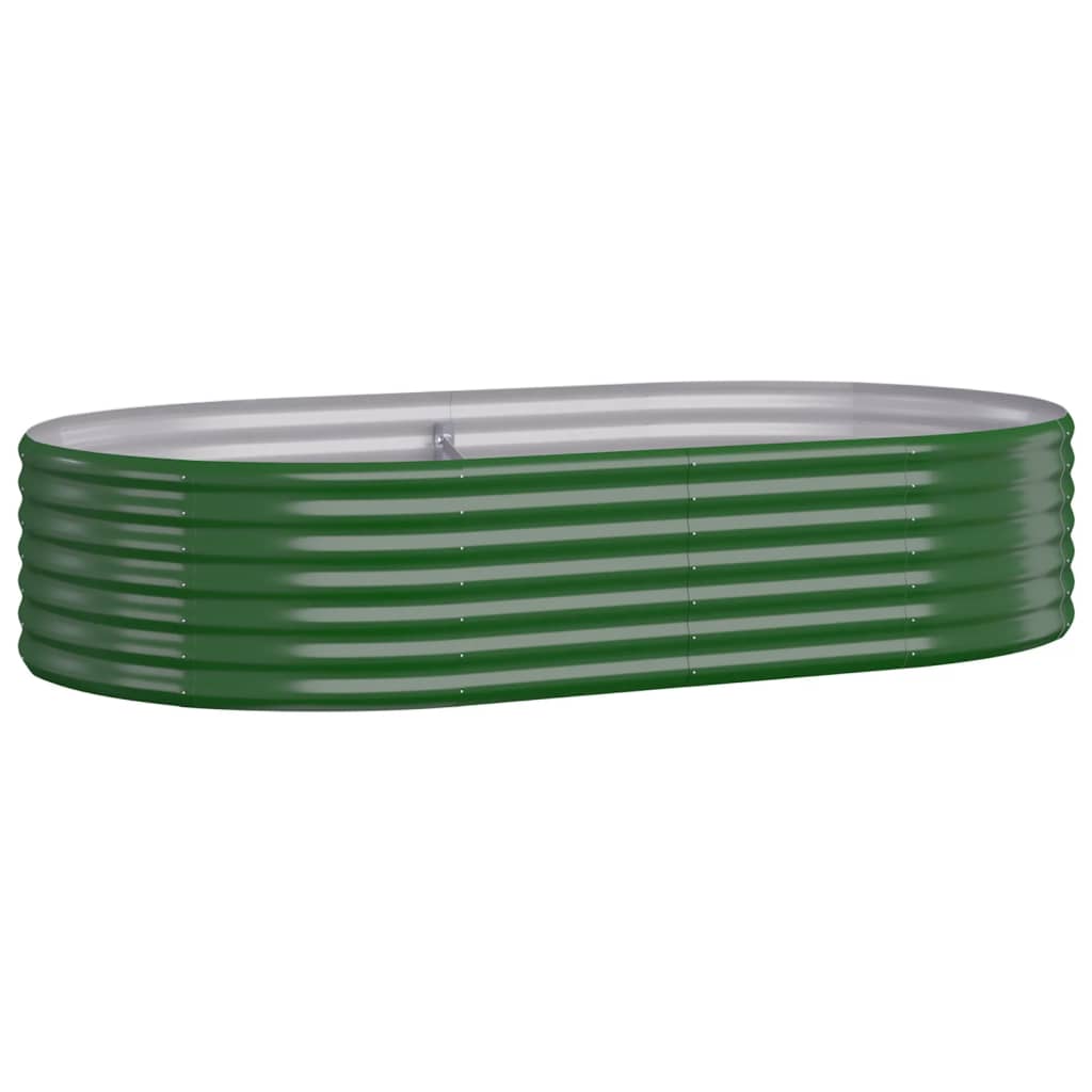 vidaXL Letto Giardino Acciaio Verniciato a Polvere 175x100x36 cm Verde