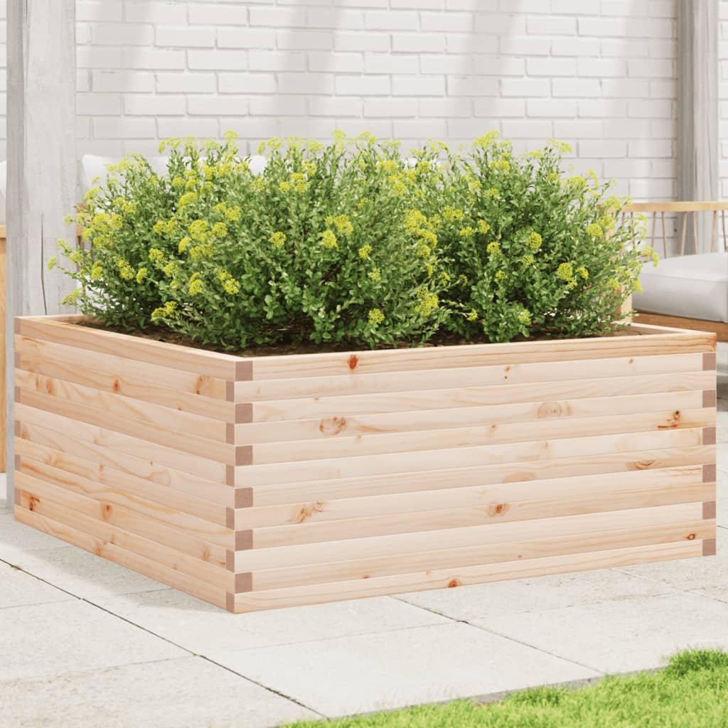 vidaXL Fioriera da Giardino 110x110x46 cm in Legno Massello di Pino