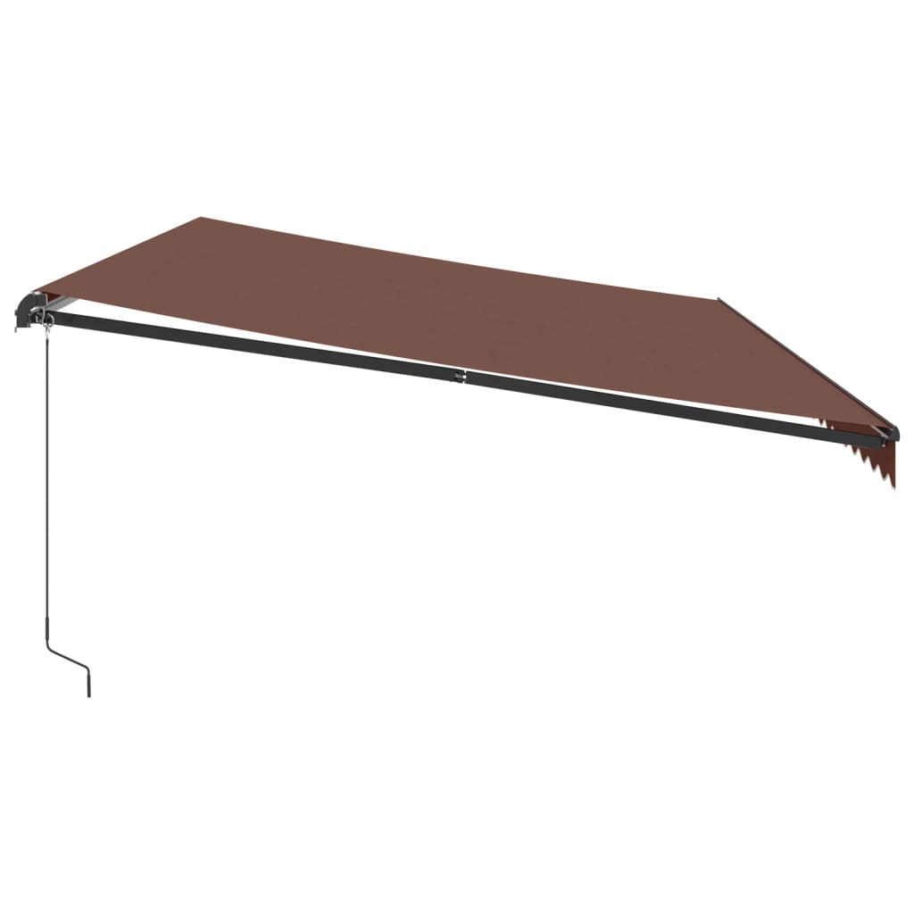 vidaXL Tenda Retrattile Manuale 600x300 cm Marrone