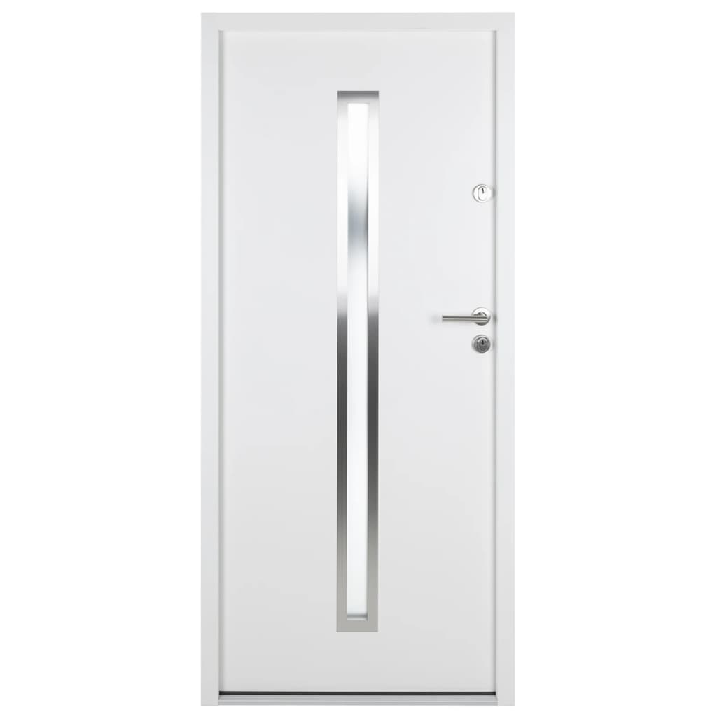 vidaXL Porta Ingresso Bianca 110x207,5 cm in Alluminio