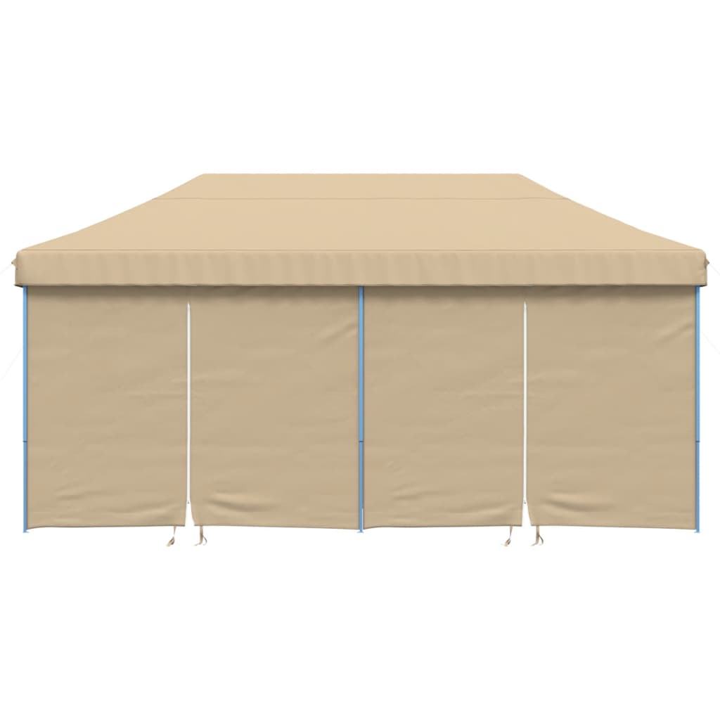 vidaXL Tendone per Feste Pieghevole Pop-Up con 4 Pareti Beige