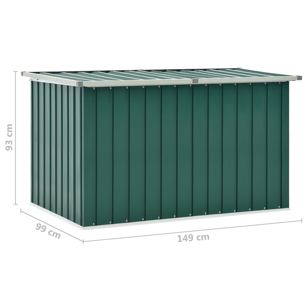 vidaXL Baule da Giardino Verde 149x99x93 cm