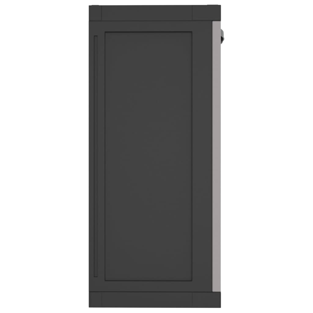 vidaXL Armadio da Esterno Grigio e Nero 65x37x85 cm in PP