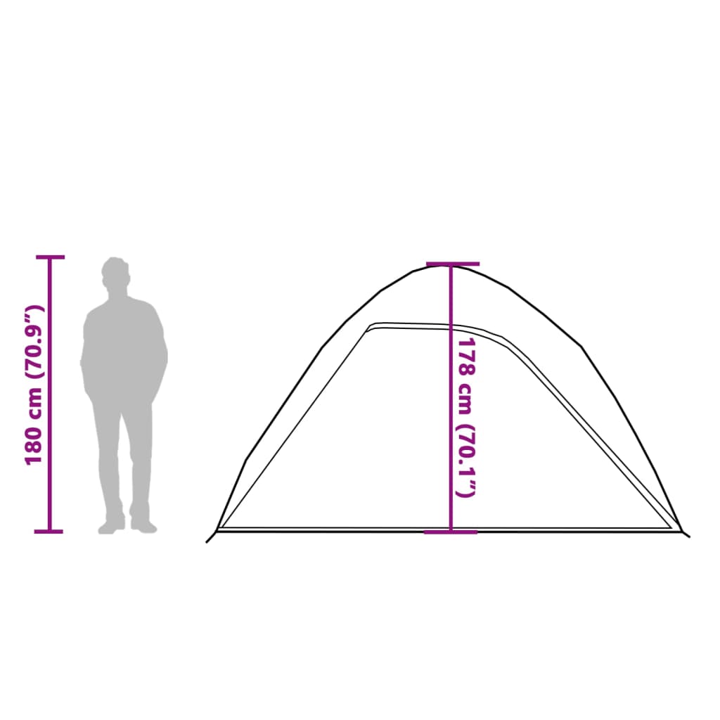 vidaXL Tenda Familiare a Cupola 6 Persone Bianca Tessuto Impermeabile