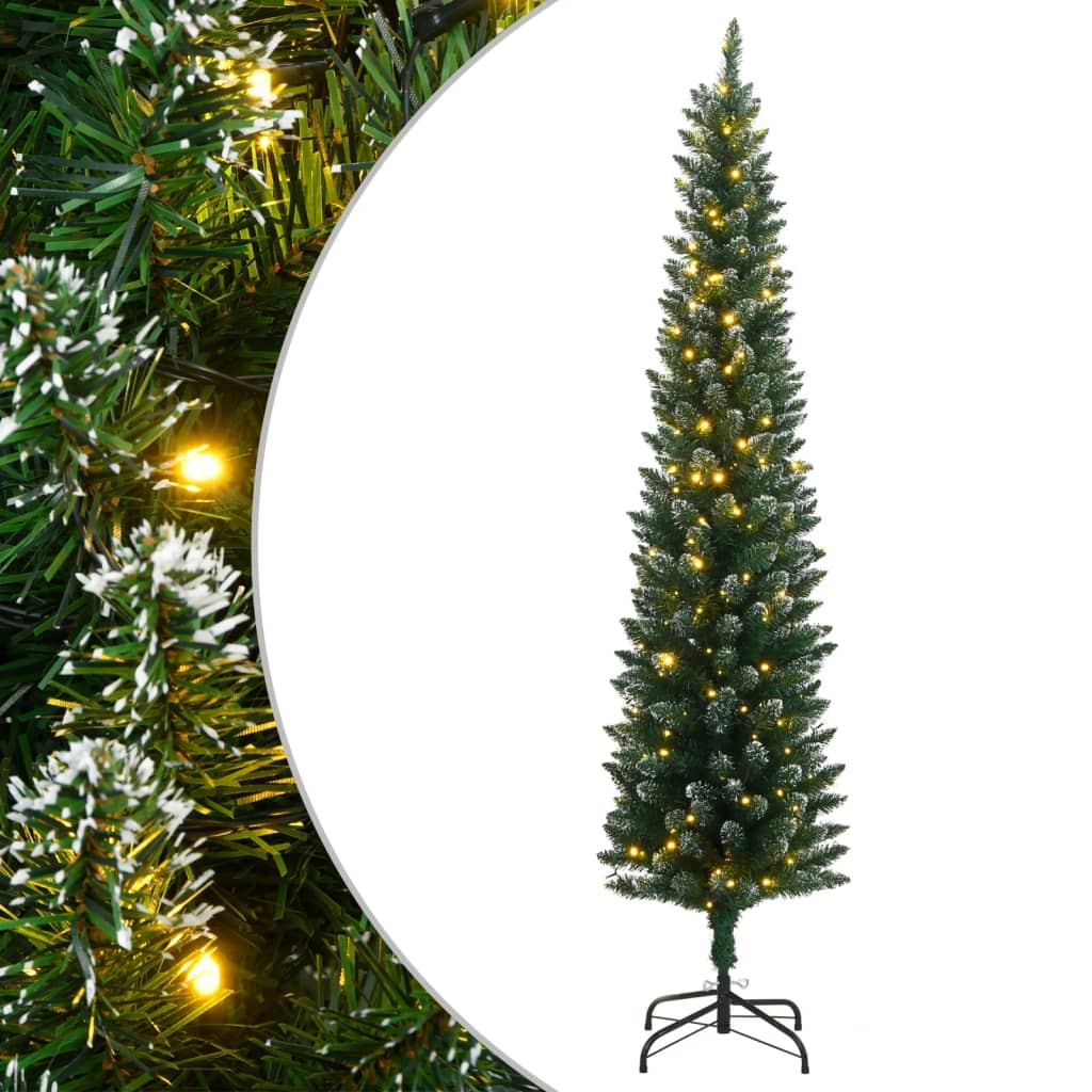 vidaXL Albero di Natale Artificiale Sottile con 150 LED 120 cm