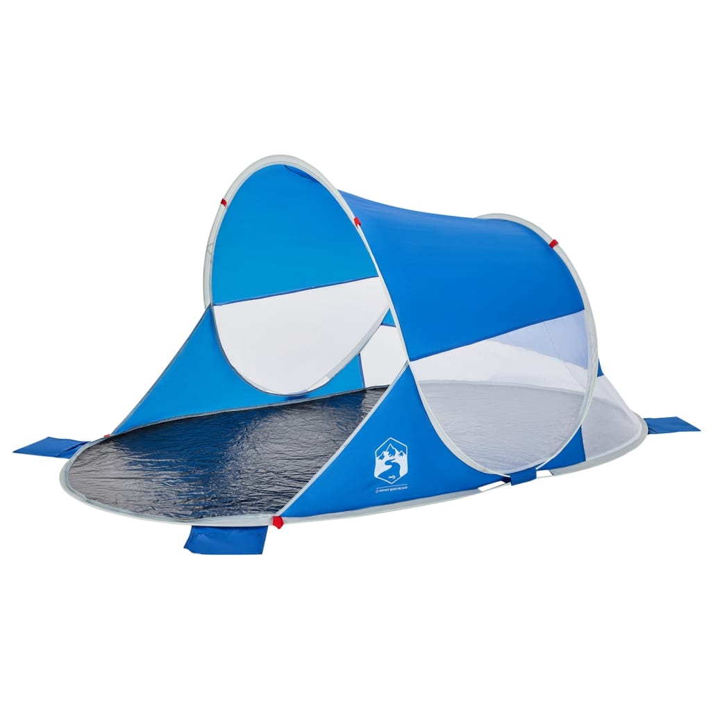 vidaXL Tenda da Spiaggia Pop-Up Azzurra Impermeabile