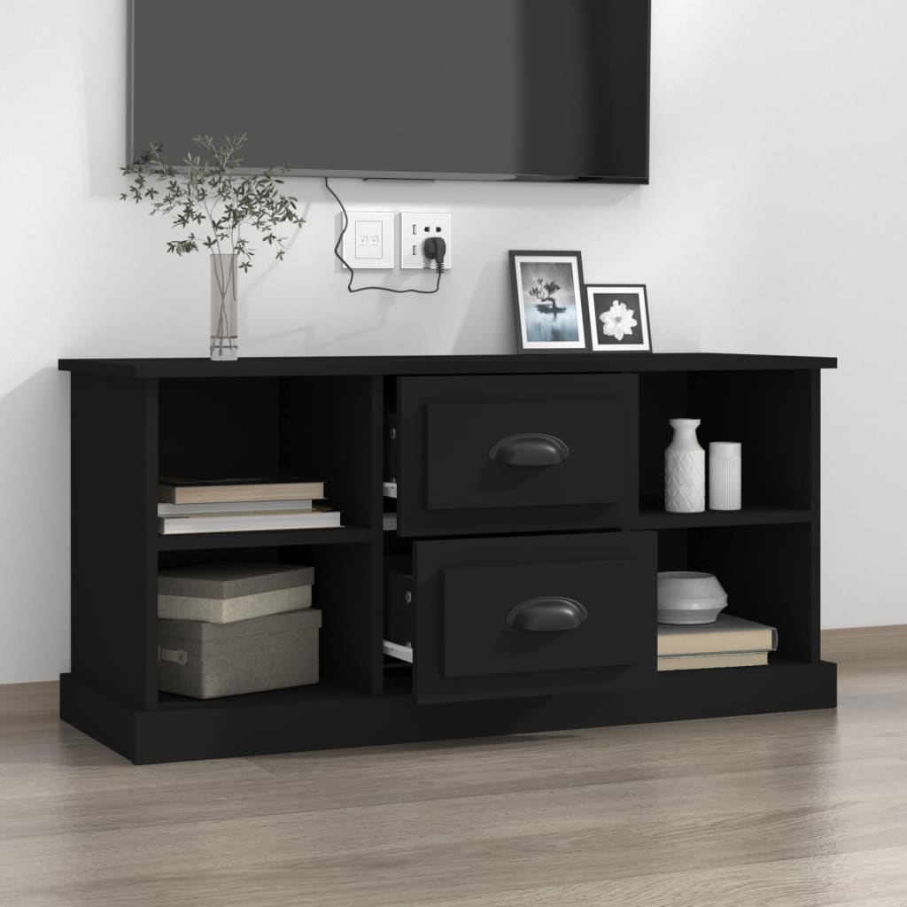 vidaXL Mobile Porta TV Nero 99,5x35,5x48 cm in Legno Multistrato