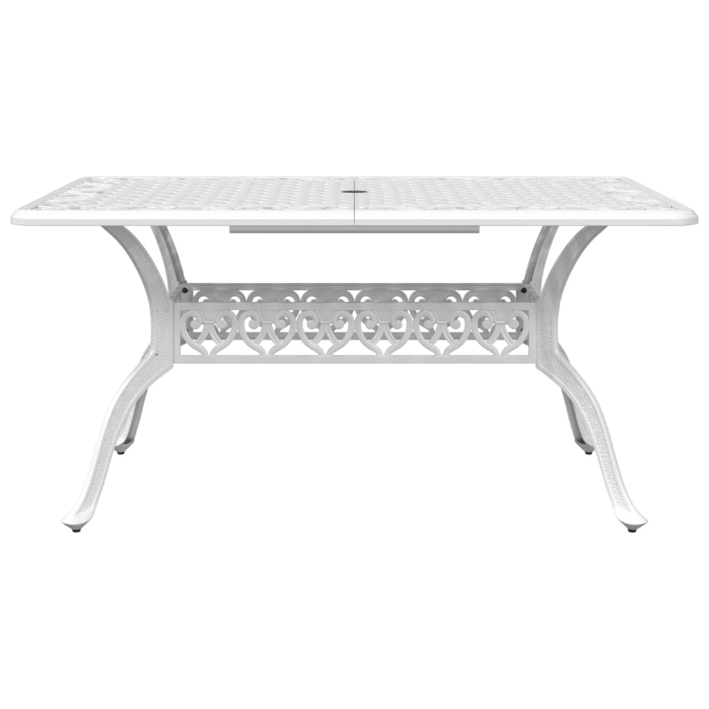 vidaXL Set da Pranzo da Giardino 5 pz Bianco in Alluminio Pressofuso